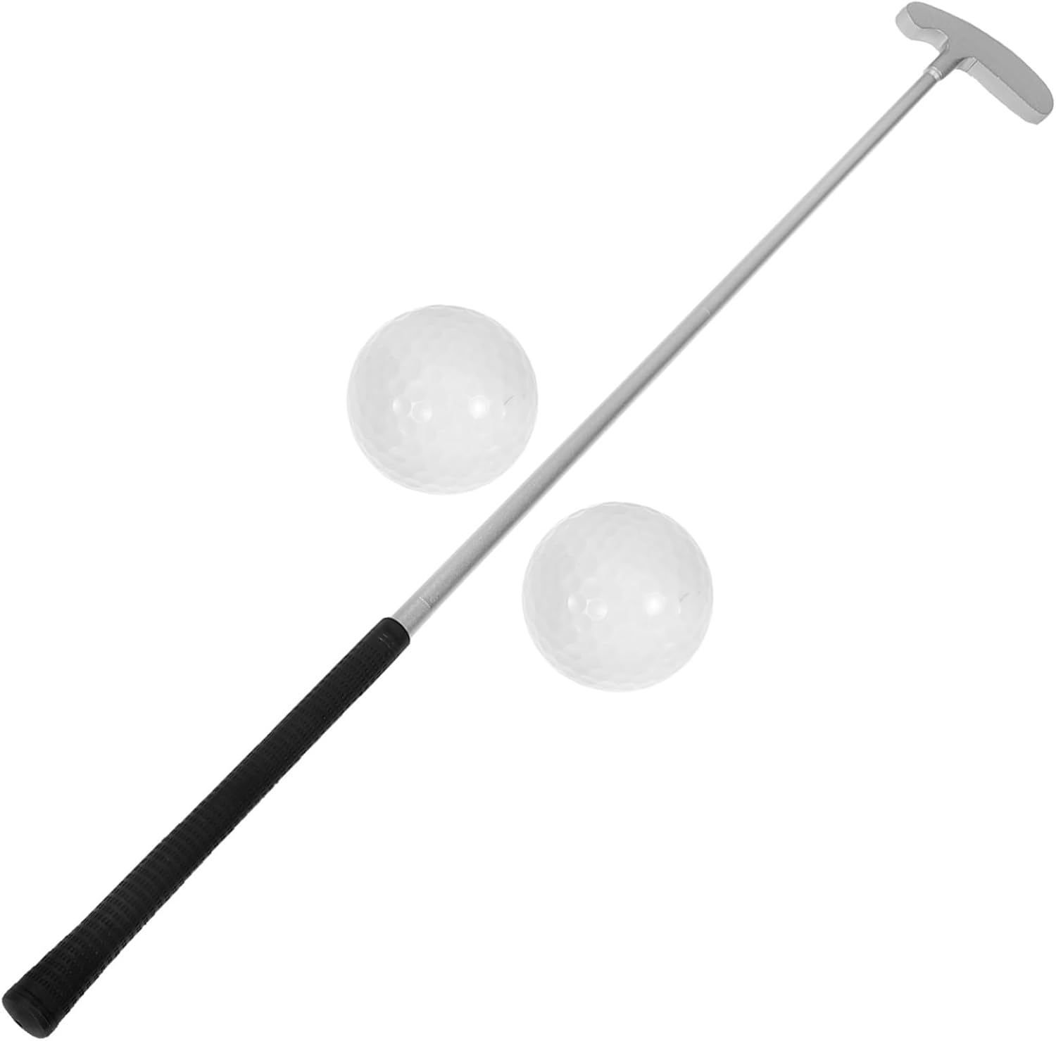 POPETPOP 1Set Portable Alloy Training Golf Balls with Reusable Putter Durable Practice for Teens for Golf Training and Fun Activities