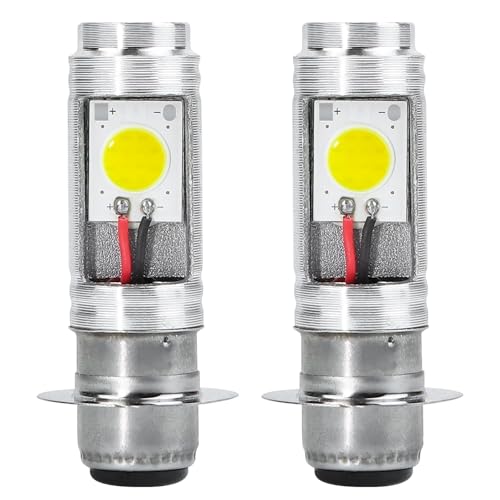 Jetsetmoto LED �w�b�h���C�g PH7 Hi/Lo P15D T19L �o���u �z���C�g ���t �X�N�[�^�[ �I�[�g�o�C ���� 12V �W���O �A�N�V�X ���C�g �~���g �M�A