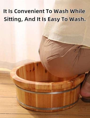 Spa de pies de madera Wcxixo para relajación y masaje miniatura 3