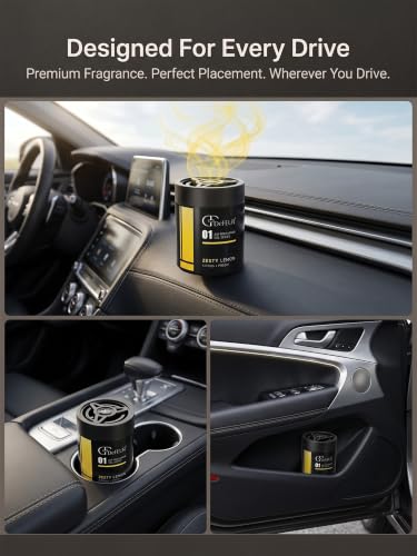Image of Zesty Lemon Perfume - Gel Car Air Freshener (120) | Gel Lasts up to 45 days | Car Accessories