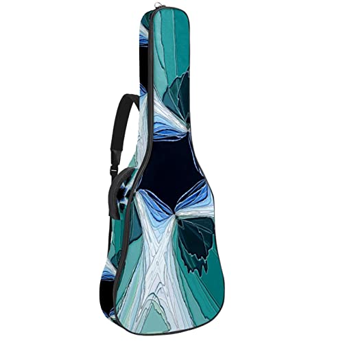 Sac à dos guitare acoustique artistique 42.9x16.9" imperméable et rembourré souple avec organiseur