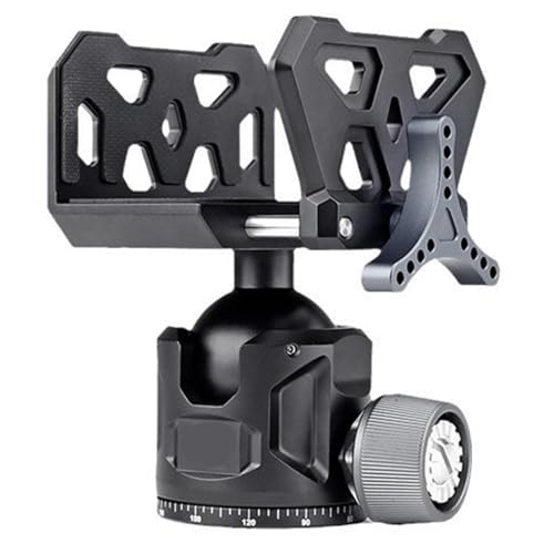 Cabezal de bola panorámico para DSLR con sillines de gran diámetro y bloqueo 5