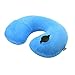 IBLUELOVER Składana poduszka podróżna nadmuchiwana poduszka pod szyję w kształcie litery U z guzikiem do samolotu podróży poduszka z pianki z pamięcią kształtu do biura samochodu samolotu akcesoria do spania, poduszka do przenoszenia bardzo przenośna