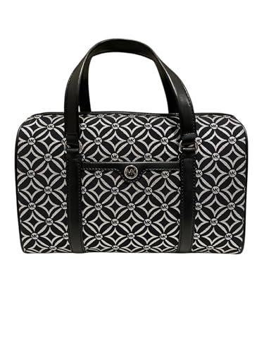 Michael Kors Bolso bandolera de viaje mediano con logotipo de jacquard metálico, Negro -, Medium