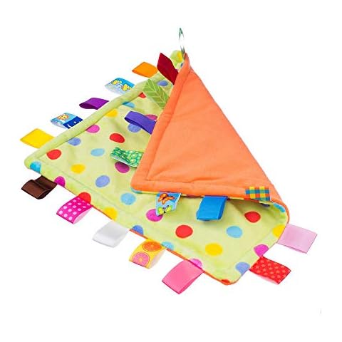 Eyand NO Crinkle Sound Tag Blanket Baby Comfort Blanket Cute Soft Kids Teething Toy Newborn Gift Birthday Present (Green Dot) Cover