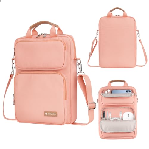 Image of 10-13 Inch Tablet Sleeve Bag, Ipad Bag for 13 In /11 in New iPad Pro M4 & 13 in Air M2 2024,iPad Pro 12.9 M2&M1,Ipad 10.9,Galaxy Tab S8+ /S9+ 12.4,with Removable Shoulder Strap (Pink)