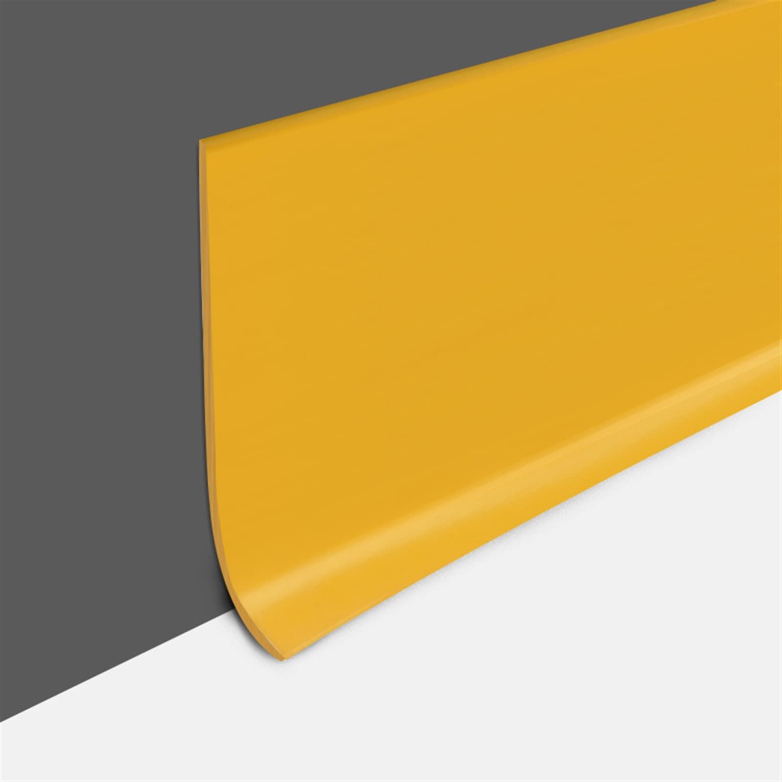 Listwy przypodłogowe, elastyczne listwy podłogowe z winylu, wykończeniowe gumy, wnękowe(Yellow,15cm)