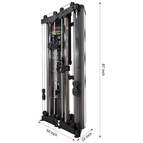Altas Strength Folding Home Gym Smith Machine With Pulley System Gym Squat Rack Weight Bar Upper Body Strength Training Leg Developer Commercial Fitness Equipment Included Accessories 3101 #TOP1