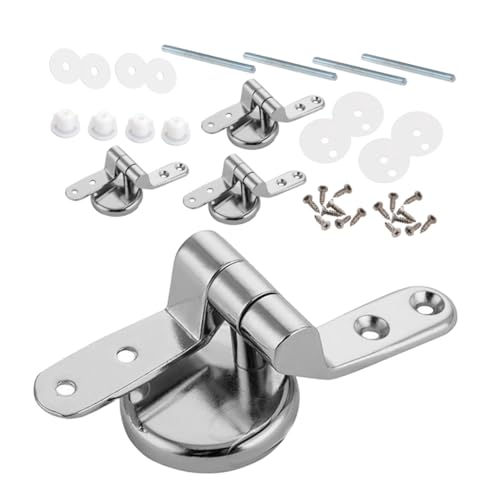 SEWACC 4個 トイレ蓋ヒンジ 入り ズィンク合製 耐荷重強化 取付簡単 便座蓋交換用部品 多機種対応 滑らかな仕上げでメンテナンス簡単