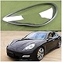 QUXING Car Transparent Automotive Headlight Covers Shell Headlights Lens Silver Grey Edge for Porsche Panamera 2010-2013 Car Headlight Clear Glass Cover (Color : 1PCS Right Side)