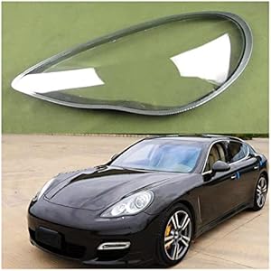QUXING Car Transparent Automotive Headlight Covers Shell Headlights Lens Silver Grey Edge for Porsche Panamera 2010-2013 Car Headlight Clear Glass Cover (Color : 1PCS Right Side)