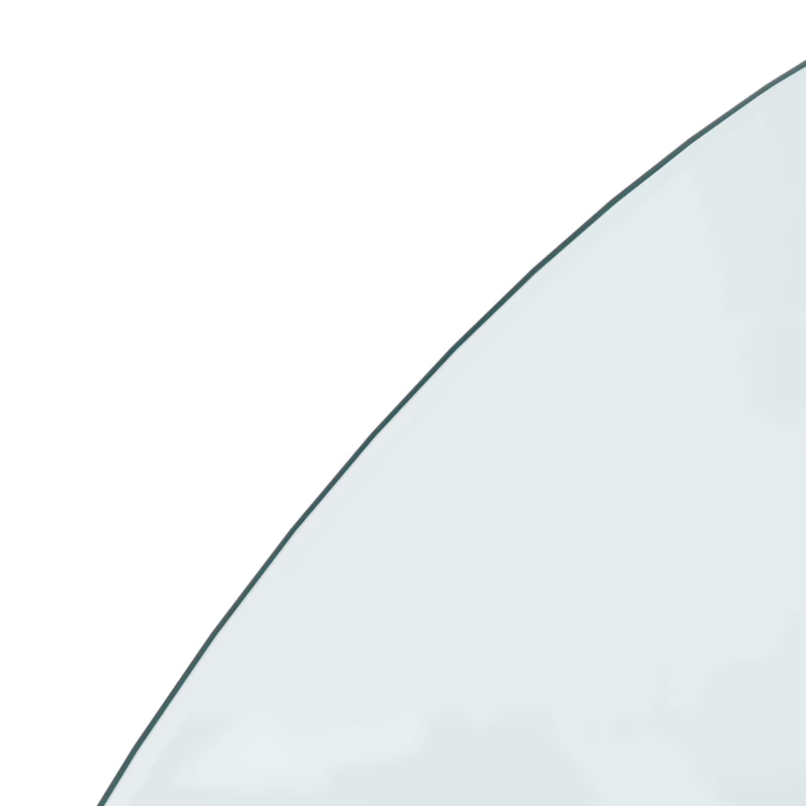 Kaminbodenplatte 1200 x 500 mm aus gehärtetem Glas, Funkenschutzplatte für Kaminöfen, Bodenschutz für Parkett und Laminat, rechteckige Glasplatte hitzebeständig, feuerfeste Unterlage für Kamin
