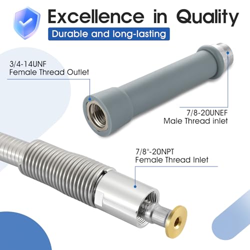 Gdyfdskin 44 Inch Pre-Rinse Hose with Heat Resistant Handle for Commercial Kitchen Sink Faucet, Flexible Stainless Steel Commercial Sink Sprayer Hose Replacement Parts - Grey by Gdyfdskin - Image 2