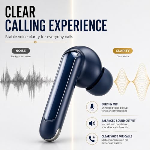 Image of Ear Buds Wireless, Earbuds, Bluetooth Earphones Wireless 5.4v, 50H Playtime