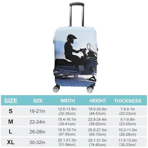Snowmobile Luggage Cover, Washable Elastic Suitcase Cover Protector Fit 18-32 Inch Luggage2