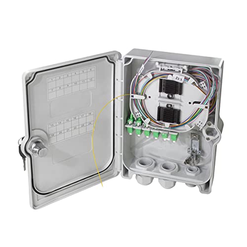 Boîtier de raccordement FTTH LogiLink FB124LC complet avec 24 connecteurs LC/APC