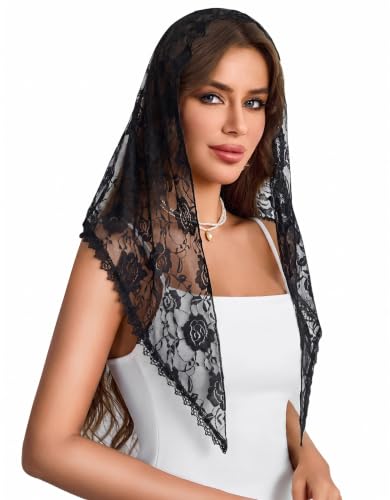 Avidlove Veil Mantilla Head Covering Chapel Veil Lace Shawl Latin Scarf - image 1