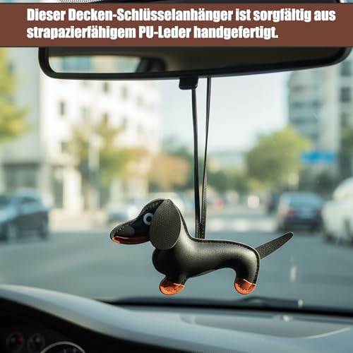 Yuwnd 2 Doppel Dackel Socken Damen 39-42 und 2 Stück Dackel Anhänger, Dackel Schlüsselanhänger für Tierliebhaber, Schlüsselanhänger Dackel Lustige Geschenke für Frauen Männer