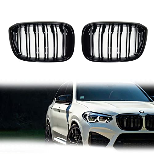 Grille de calandre double ligne noir brillant pour BMW X3 G01 style sport