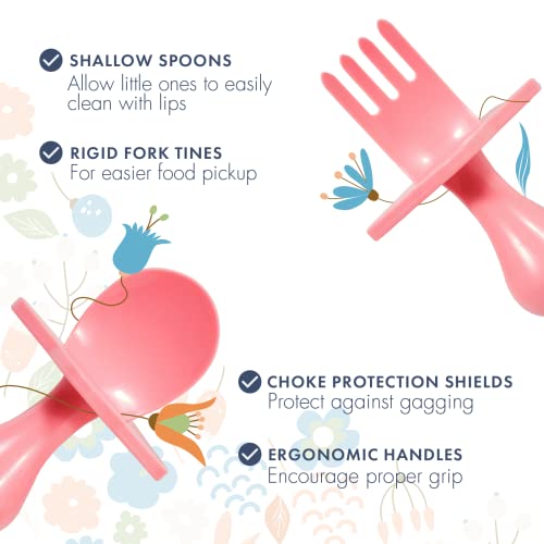 Nooli Baby Silverware Baby Fork Toddler Forks Toddler Utensils, Bpa Phthalates-Free, Dishwasher And Sterilizaer Safe, Pink #TOP5