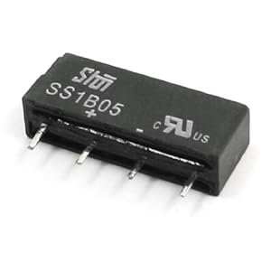 PCB Mount DC 5V 4 Pin Dry Reed Relay SS1B05 for Fax Machine