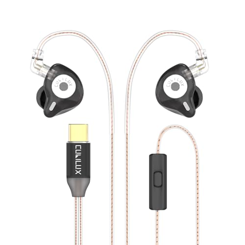 Auriculares USB C IEM para juegos FPS Cubilux con cable desmontable de 1,2 m