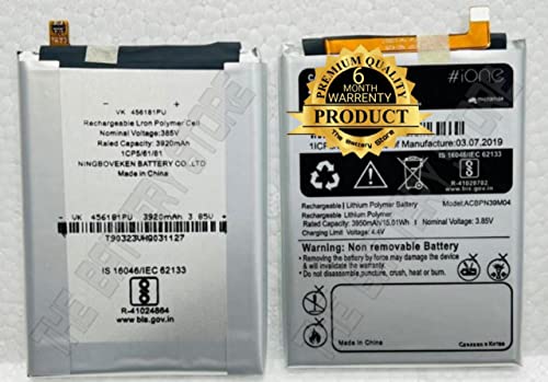 Image of THE BATTERY STORE Orignal ACBPN39M04 for Micromax Ione Note N8305 (ACBPN39M04) Battery with 6 Months Warranty and high Capacity Battery Backup (for Micromax Ione Note N8305)