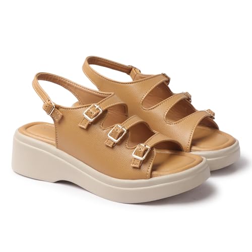 Image of Vendoz Women Stylish Slippers Wedges I Flat Slip on Sandals I Stylish and Casual for Everyday use I Comfortable & Lightweight for Girls & Ladies SD301
