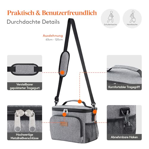 Lifewit Kühltasche – Isolierte und wiederverwendbare Tragetasche für 12 Dosen