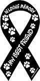 Imagine This 8-Inch by 4-Inch Car Magnet Social Issues Ribbon, in Loving Memory of My Best Friend, Black