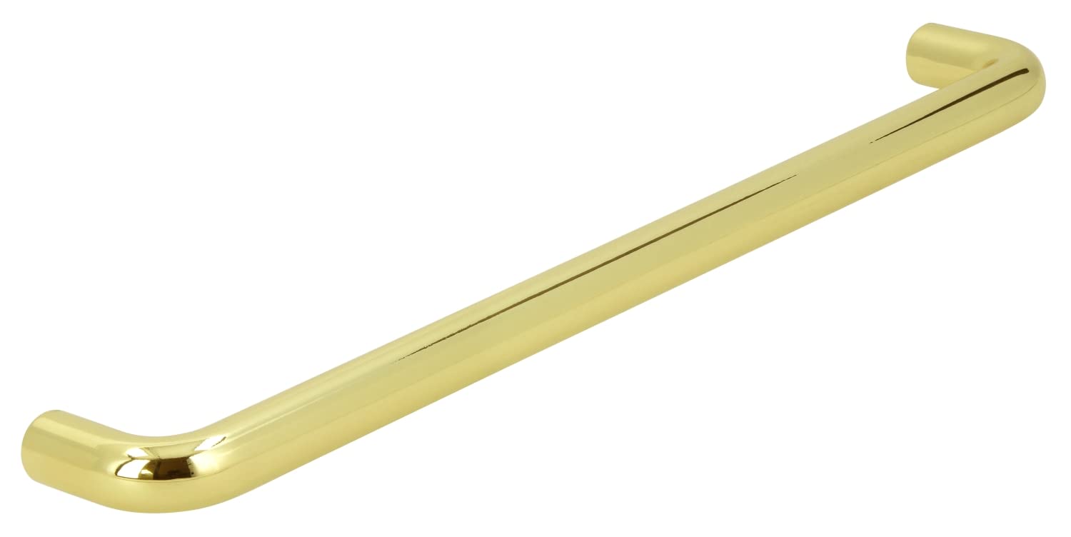 siwitec 10x Möbelgriff 6211 mit 192 mm Lochabstand in Messing glänzend, Griffe inkl. passender M4 Schrauben
