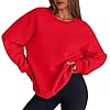 Women'S T-Shirts Business Full Sleeve Winter Tops for Women Drawstring Long Fashion Softest Sweatshrit Polyester Red 2Xl #1