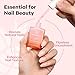 modelones Nail Strengthener Peachy Pink Nail Repair for Damaged Nails Strengthening Polish 15ml Nail Growth and Strengthener Natural Concealer Foundation Nail Care Gifts for Women