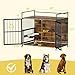 GOWE Furniture Style Large Dog Crate with 360¡ã & Adjustable Raised Feeder for Dogs 48