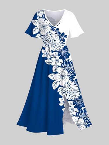Image of Matchable Couple Hawaiian Sea Beach Starfish Turtle Shell Print Shirt or Plus Size Midi Split A Line Dress