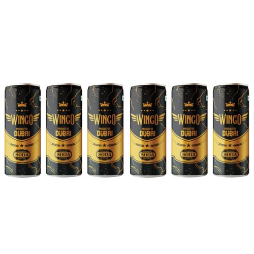 Image of Wingo Premium Soda Water - Product of Dubai | Sparkling Carbonated Water | Refreshing Beverage in Stylish Can | 250ml (Pack Of 6)