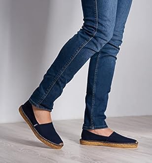 Viscata Sitges Espadrille Canvas Spain Handmade Men's Shoes with Breathable Organic Cotton Canvas 100% Natural Jute Midsole and Durable Rubber Sole for All Casual Occasions