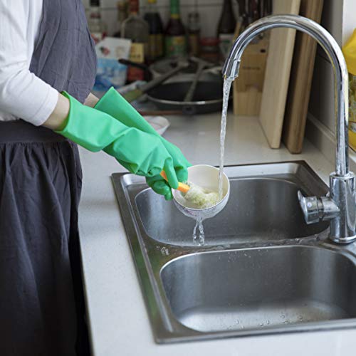 Image of GAYISIC Nitrile Rubber Cleaning Gloves Kitchen Dishwashing Dish Household Reusable Gloves Latex Free Resistant Chemical Acid Oil Heavy Duty Waterproof Gloves