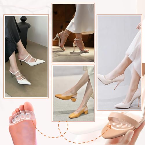 Image of Anti-Slip Pads for Sandals, Shoe Inserts Ball of Foot, Clear, 3 Pairs
