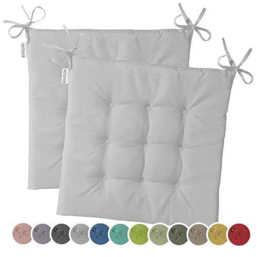 heimtexland 2er Pack Outdoor Stuhlkissen Sitzkissen wasserabweisend...