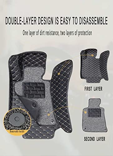 Tapis de sol Audi Q7 2016-2019 sur mesure 7 places double couche café