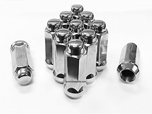 (10 pcs) 14x1.5 LUG NUTS BULGE XL ACORN CHROME ¦ 2.32" LONG ¦ 3/4" HEX ¦ MOST TRUCKS CHEVY GM GMC FORD