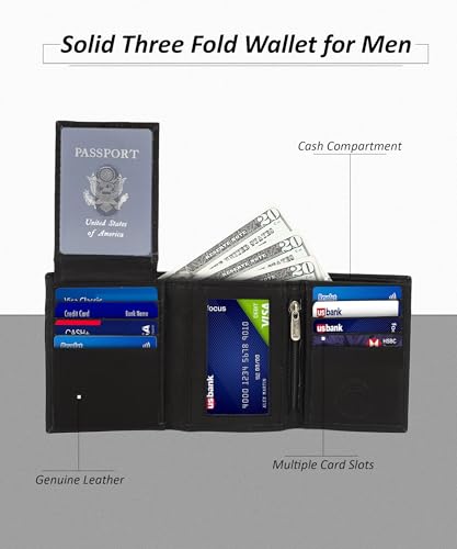 LeatherBoss Men's Trifold Wallet with Pull Out Flap3