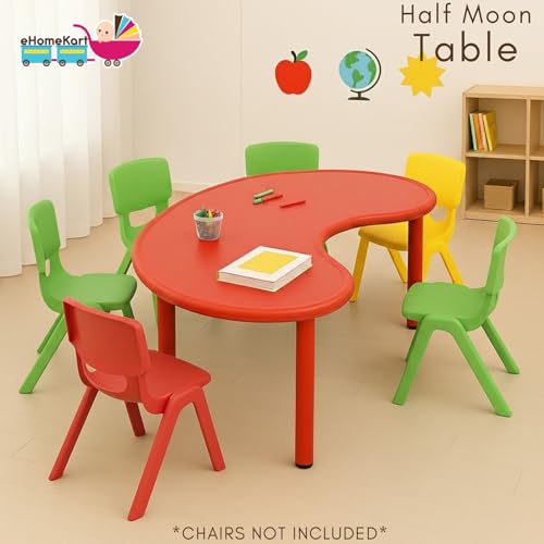Image of eHomeKart Fish Table - Front Round Table for Kids - Perfect Foe Home and School - (53 x 20 x 20 inches) - Colour May Vary
