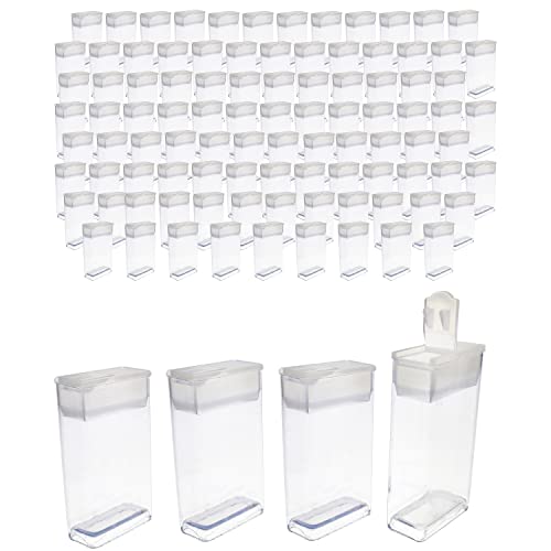 The Beadsmith Clear Plastic Boxes - Rectangle with a Flip Top Cap - 7/16” x 1” x 1-7/8” - Use for Beads, Bath Salts, Wedding & Party Favors, Home or Office Storage - Bag of 100 by The Beadsmith - Used condition - US$36.85