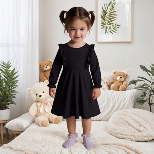 Toddler Baby Dress Floral Ruffle Sleeve Dresses for Girls Casual Party Beach Dress Kids Sundress2