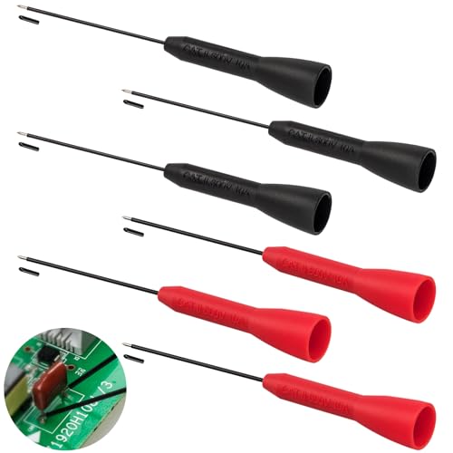 Image of 6 Pack 2mm Test Probes, 600V /10A Non-Destructive Multimeter Test Needle for Leads tl71 tl75