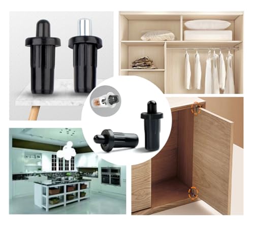 20 Stück schwarze Kunststoff-Shutter Feder-geladene Reparatur-Stifte Dämpfer Ersatz Plantage Shutters Reparatur-Stift Schrank Tür Feder Befestigungen Möbel Armaturen