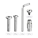 M METERXITY Roller Wheel Screw Repair Kit - Inline Skate Axle Screw Replacement Parts Hardware Kit with Long Wrench for Roller Skates Repair (Silver)