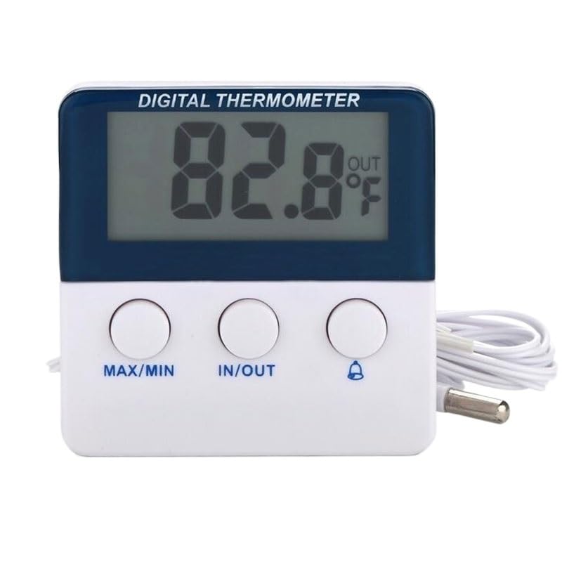 ABS Electronic Refrigerator Thermometer High Low Temperature Alarm Indoor Outdoor